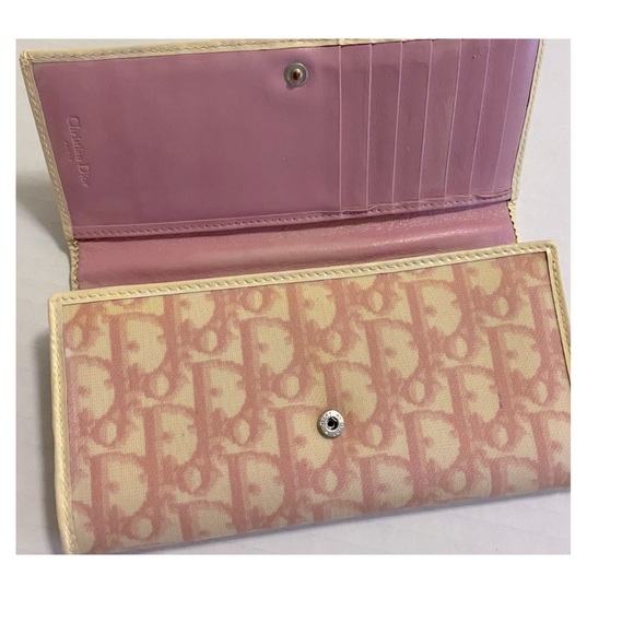 Vintage Rare Y2k pink Dior Monogram Wallet CD - Picture 3 of 9